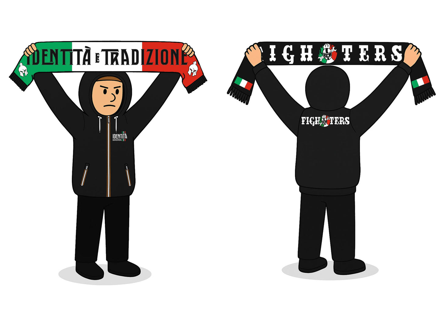 Sciarpa Fighters jacquard - Identità Bianconera